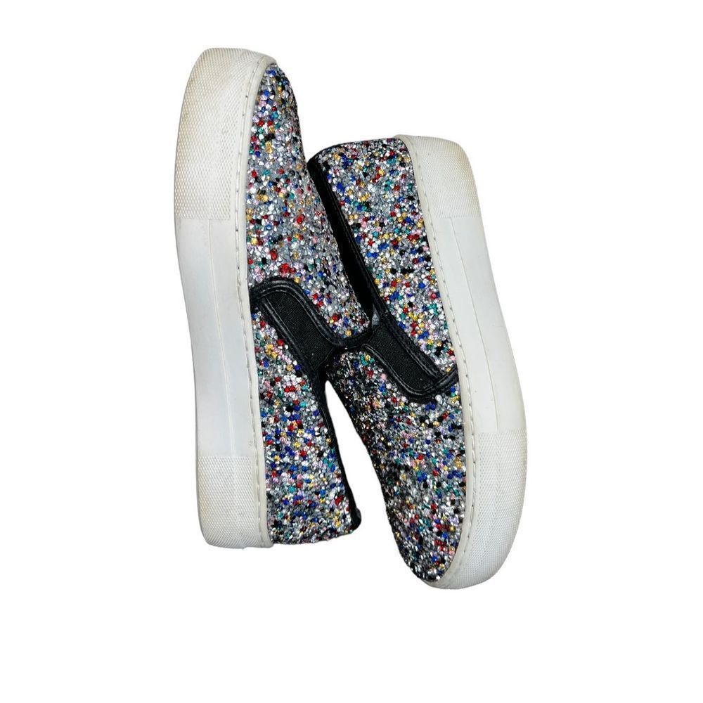Steve Madden glitter rhinestone sparkly slip on sneakers size 5.5